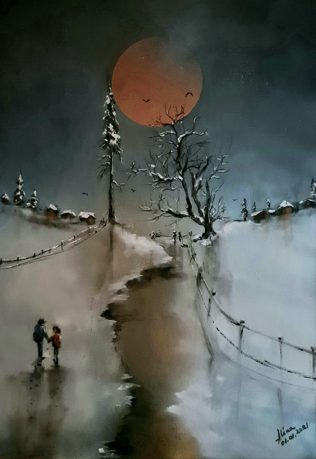ArteDiAlina.com painting: Never look back